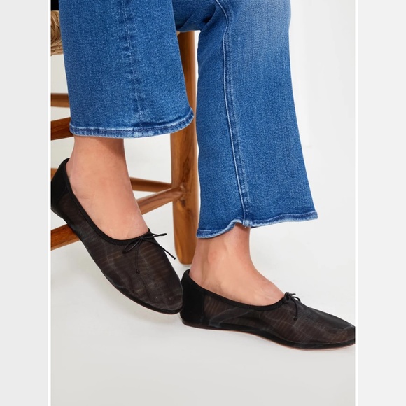 Loeffler Randall Landon Black Mesh Ballet Flat - Picture 2 of 6